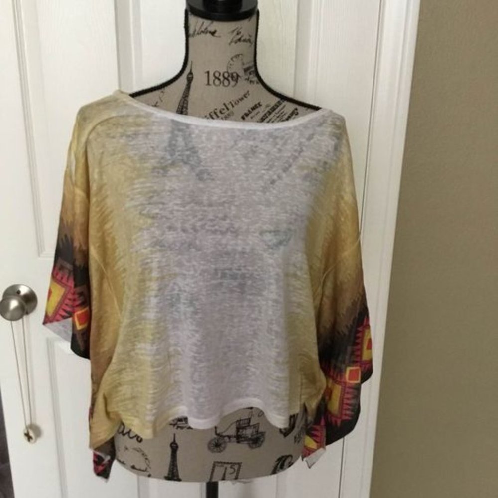 ✨SALE!  Charlotte Russe Boho Blouse in Beige (M)
